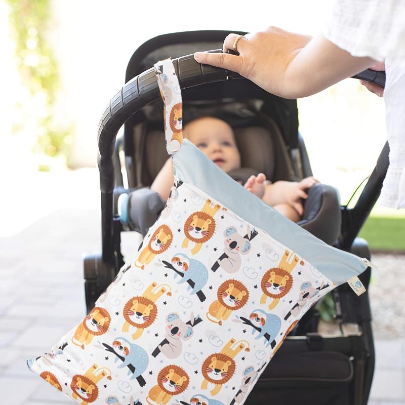8 15 7 Inch Wet & Dry Bag Waterproof 2 Zip Pockets Swimsuit Cloth Diaper