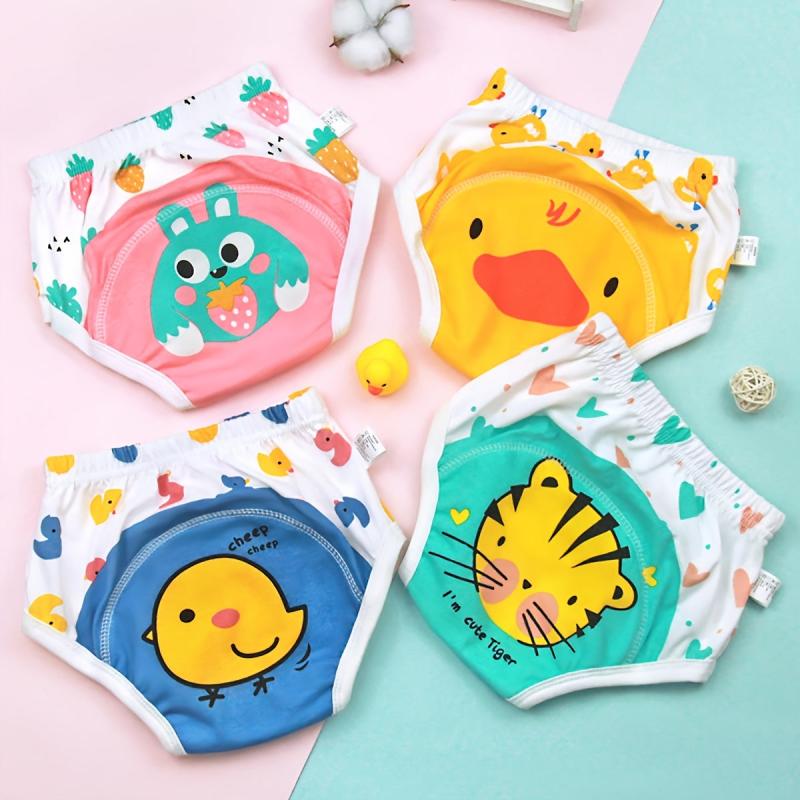Cartoon Baby Pants Waterproof Leak Proof Diapers for Learning Comfort