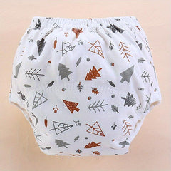 2pcs Washable Reusable Cotton Cloth Diapers Training Pants For Infants