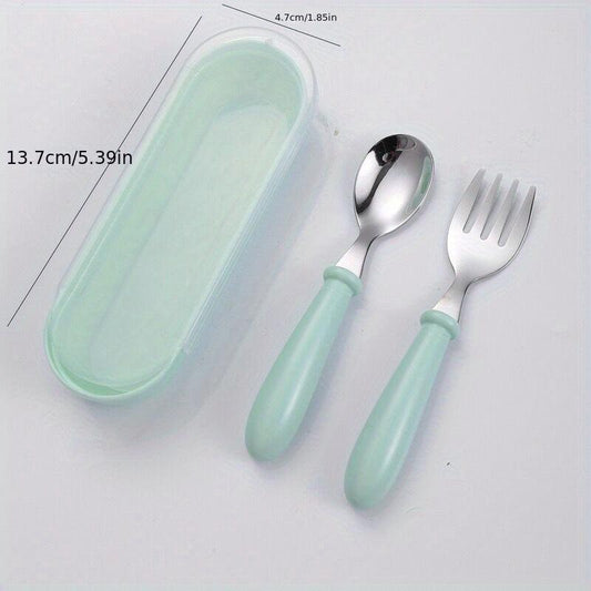304 Stainless Steel Children's Portable Tableware Set