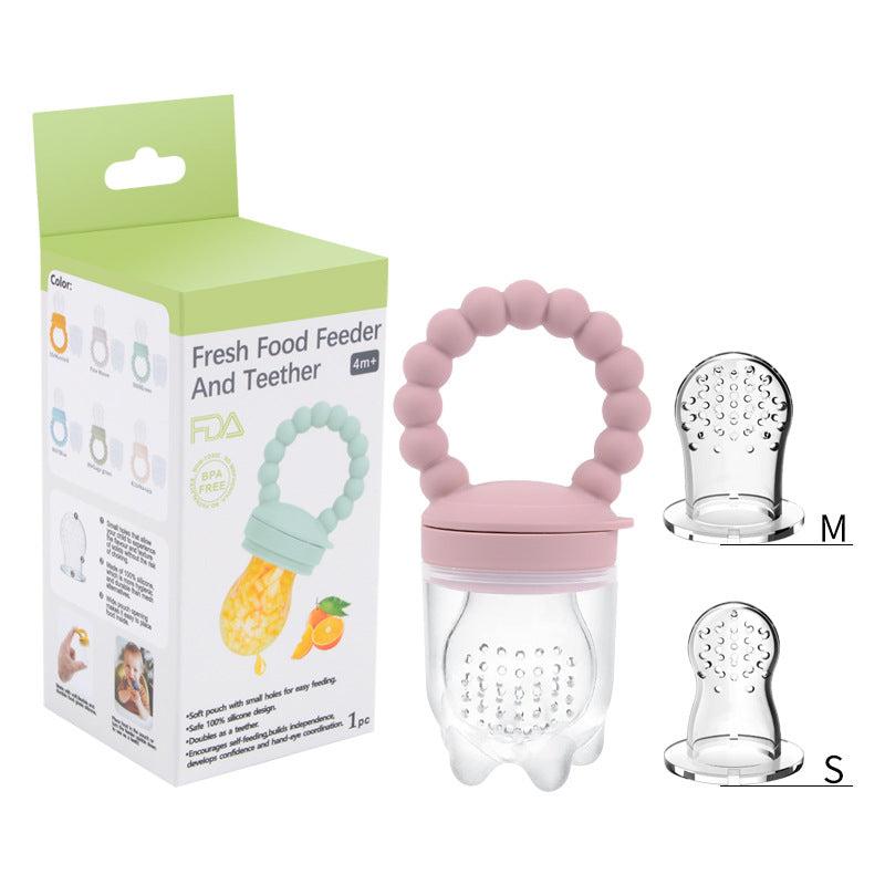 Baby Pacifier Fruit Vegetable Bite Food Supplement Silicone Teether