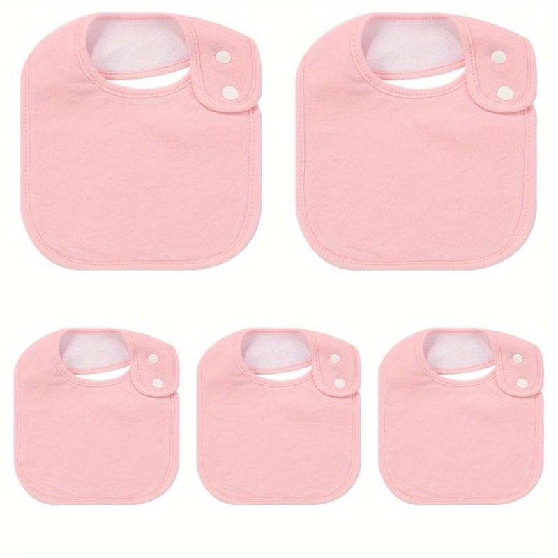 5pcs Organic Cotton Baby Bibs Adjustable Machine Washable