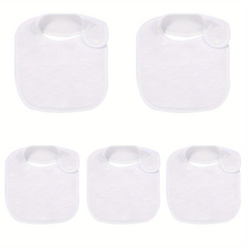 5pcs Organic Cotton Baby Bibs Adjustable Machine Washable
