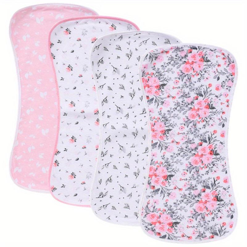 4 Pack Ultra Soft Burp Cloths Absorbent Waterproof Unisex Baby