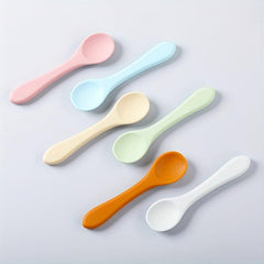 Baby Silicone Spoon Soft Head Round Head Spoon Children's Tableware