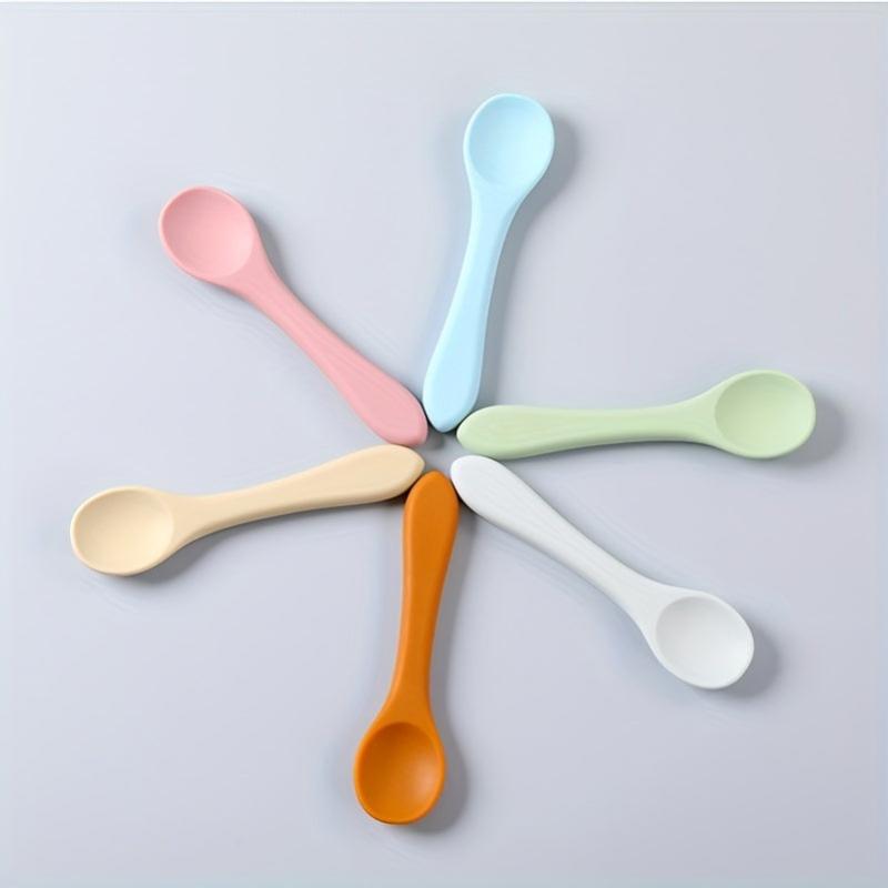 Baby Silicone Spoon Soft Head Round Head Spoon Children's Tableware