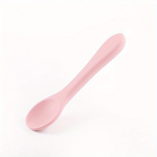 Baby Silicone Spoon Soft Head Round Head Spoon Children's Tableware