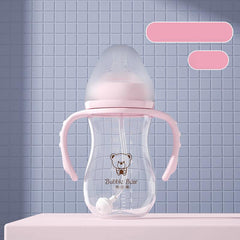 Baby Feeding Bottle Plastic Anti-fall Wide Bore Anti-flatulence Milk Bottle