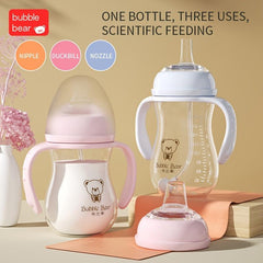 Baby Feeding Bottle Plastic Anti-fall Wide Bore Anti-flatulence Milk Bottle