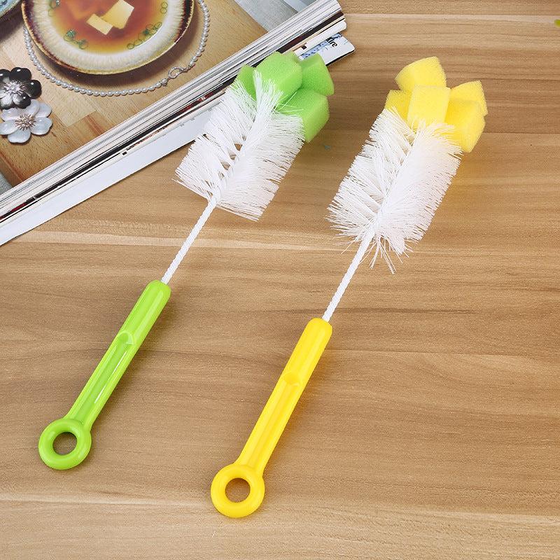 Baby Bottle Brush Sponge Head Bottle Brush Cup Brush Nylon Cleaning Brush