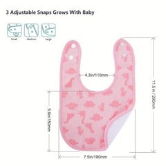 Soft & Absorbent Unisex Burp Cloth & Bib Sets - 3 Pack