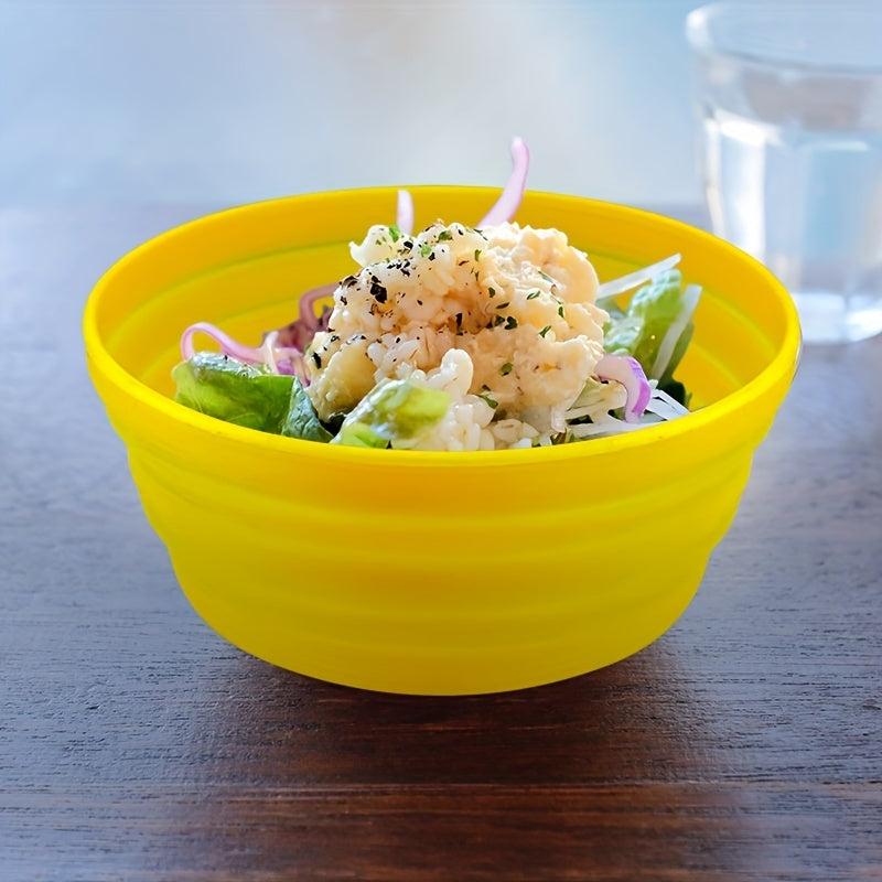 Portable Silicone Bowl for Travel High Temp Resistant Picnic Camping Lunch Box