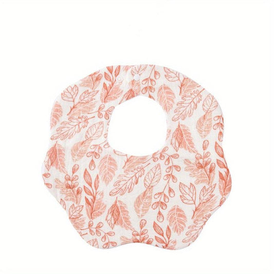 Soft Absorbent Feeding Bib 6 Layer Cotton Gauze Petal Bib