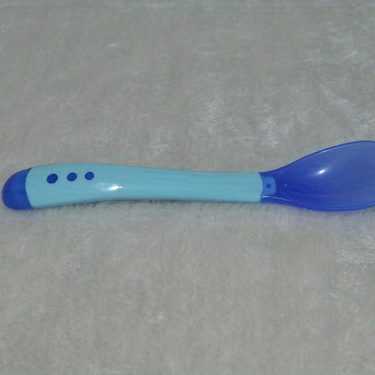 Baby Spoon & Fork Feeding Set Silicone Tip Heat Sensitive Toddler Utensil