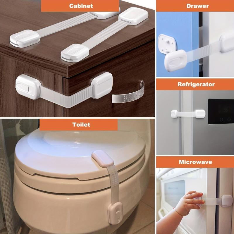 Child Safety Cabinet Locks 6pcs Baby Proofing Latches Adjustable