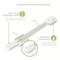 Child Safety Cabinet Locks 6pcs Baby Proofing Latches Adjustable