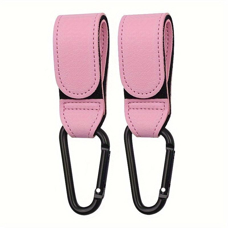 2pcs Stroller Hooks Keep Kids' Stroller Secure w/ Durable Metal Carabiners