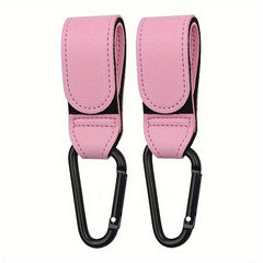 2pcs Stroller Hooks Keep Kids' Stroller Secure w/ Durable Metal Carabiners