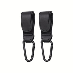 2pcs Stroller Hooks Keep Kids' Stroller Secure w/ Durable Metal Carabiners