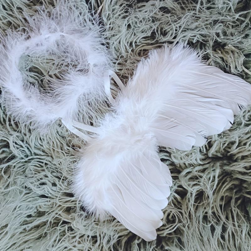 Newborn Angel Feather Wings Photo Props Set