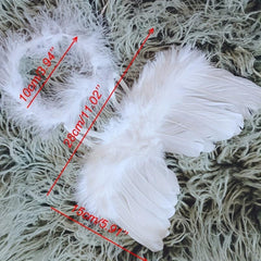 Newborn Angel Feather Wings Photo Props Set
