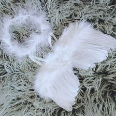 Newborn Angel Feather Wings Photo Props Set