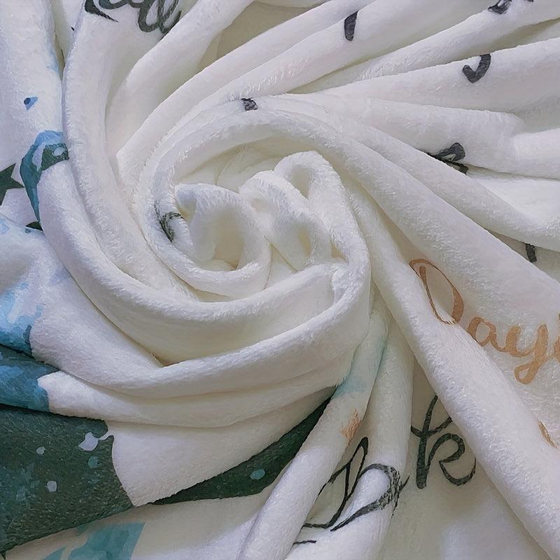 Newborn Baby Month Photography Blanket Moon Print Background Flannel Blanket