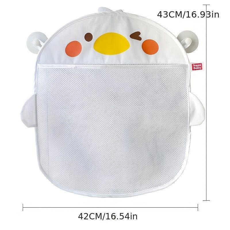 Waterproof Cartoon Baby Bath Storage Net Bag with Suction Cup