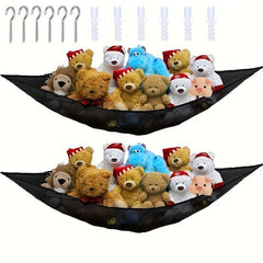 2 Pcs Toy Storage Hammock Organizer Hanging For Nursery Play Room Kids Bedroom