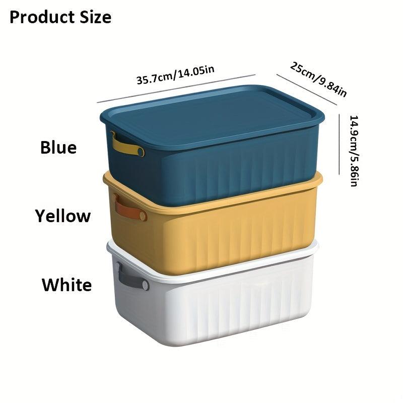 Kids Toy Storage Box with Cover and Handle - 14.05 Inches Tall