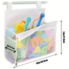Baby Bath Toys Organizer Hanging Storage Bag with Bottom Zipper