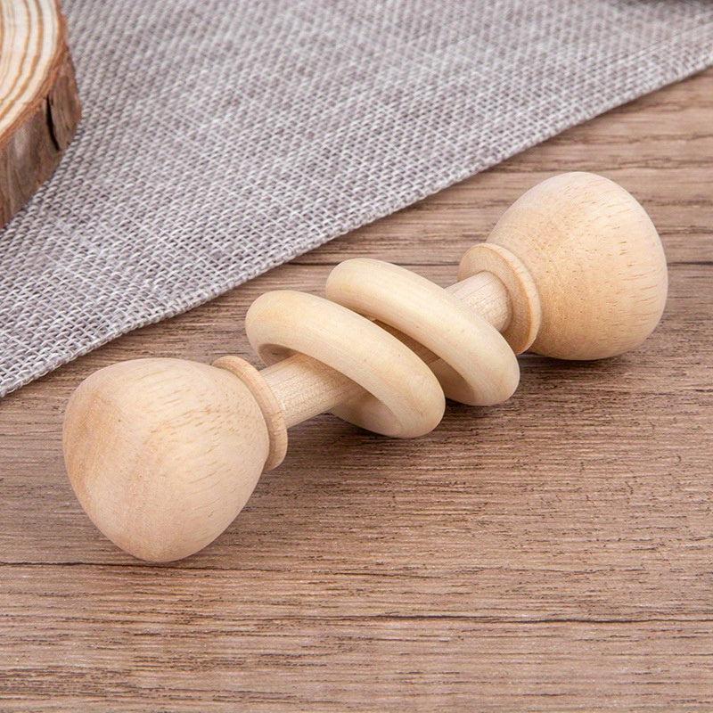 Wooden Baby Bell Ring Tone Toy - Teeth Grinder