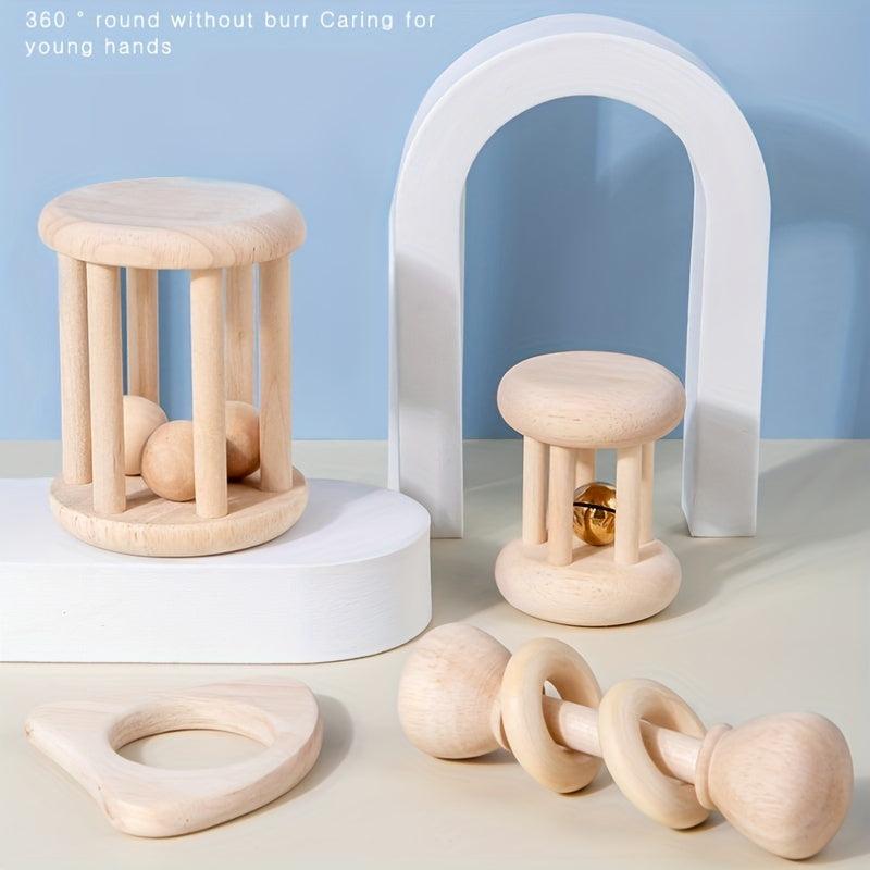 Wooden Baby Bell Ring Tone Toy - Teeth Grinder