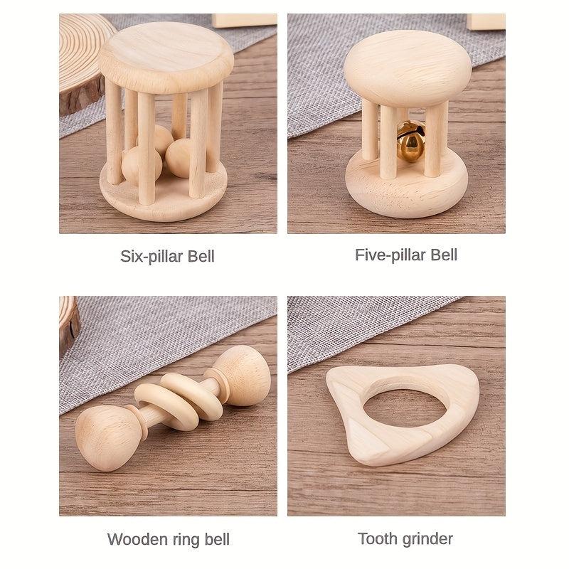 Wooden Baby Bell Ring Tone Toy - Teeth Grinder