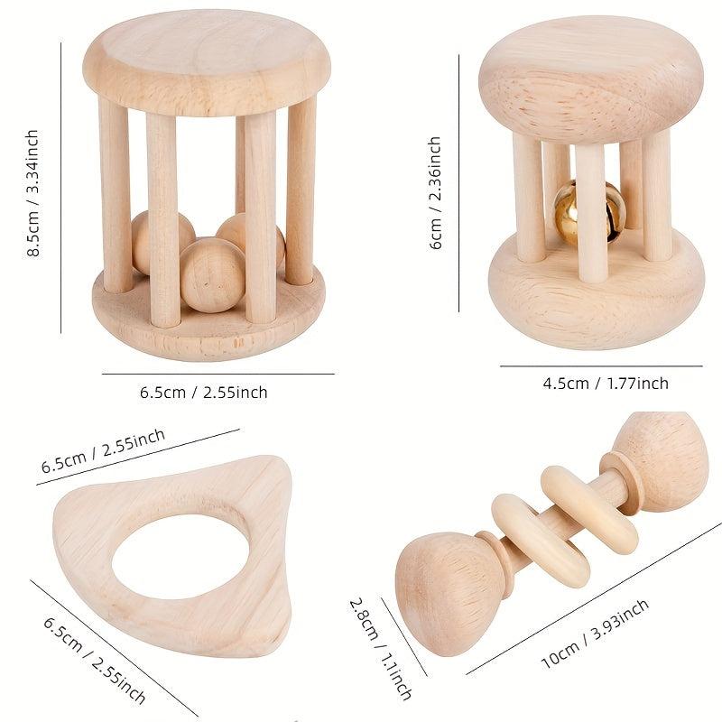 Wooden Baby Bell Ring Tone Toy - Teeth Grinder