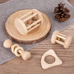 Wooden Baby Bell Ring Tone Toy - Teeth Grinder
