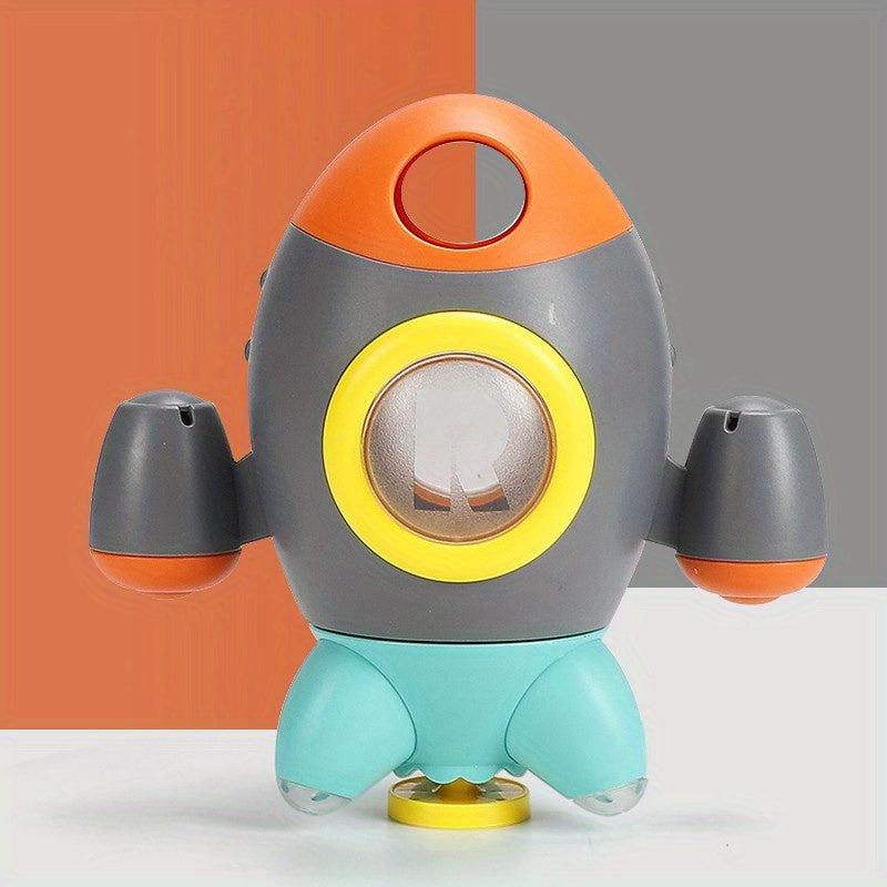 Rocket Bath Toy for Toddlers, Spray Water Toy with Rotating Fountain