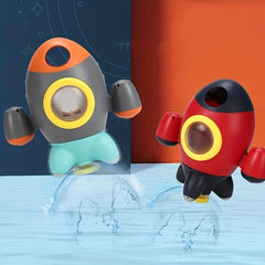 Rocket Bath Toy for Toddlers, Spray Water Toy with Rotating Fountain