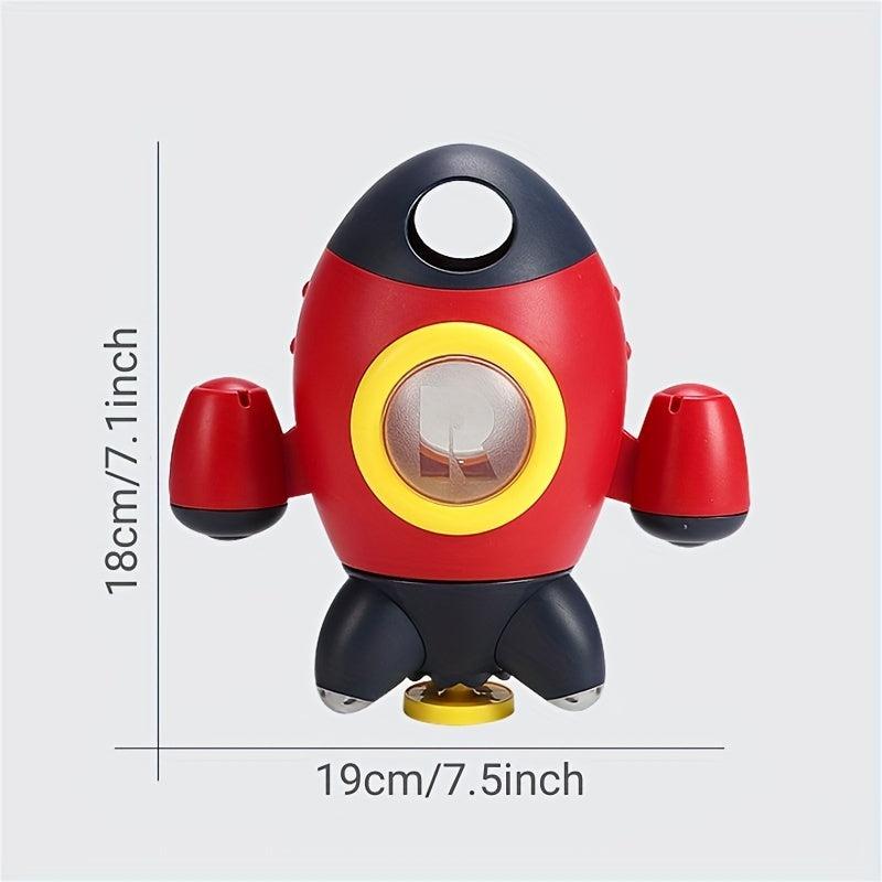 Rocket Bath Toy for Toddlers, Spray Water Toy with Rotating Fountain
