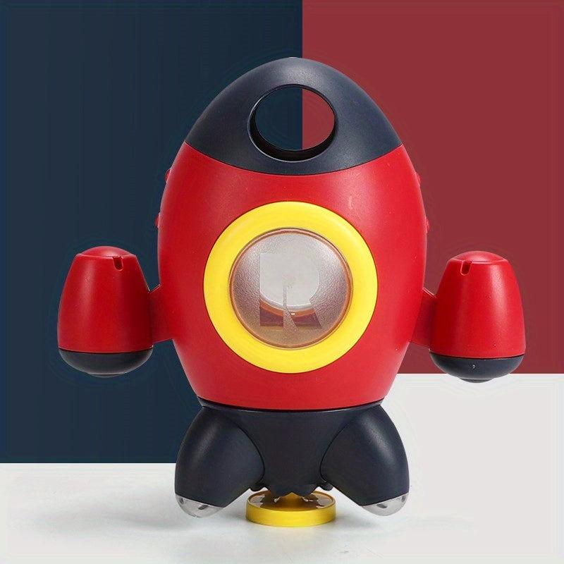 Rocket Bath Toy for Toddlers, Spray Water Toy with Rotating Fountain