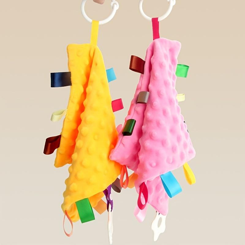 Soft Security Tag Blanket for Babies, Teether Toy, 0-12 Months