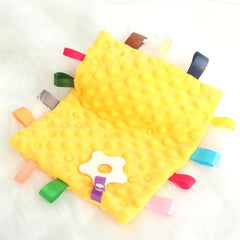 Soft Security Tag Blanket for Babies, Teether Toy, 0-12 Months