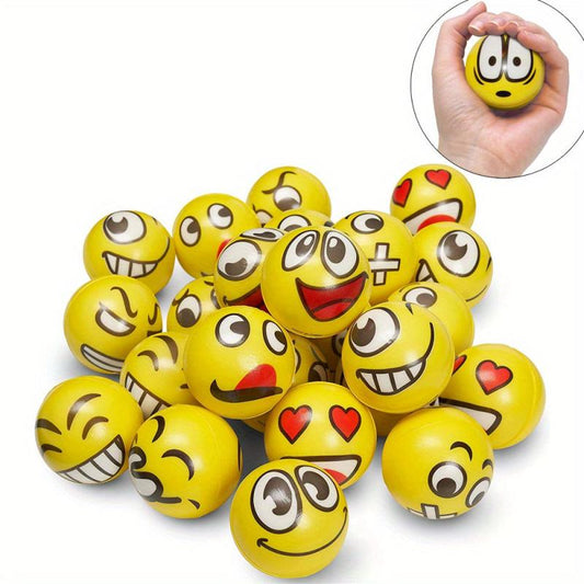 Random Face Stress Ball 6 35cm Squeeze Tension Relief Fidget Toy