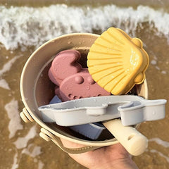 8pcs Silicone Beach Toy Set Portable Outdoor Anti-fall Toy Set