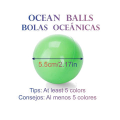 100pcs Ocean Balls Set for Kids' Indoor & Outdoor Playtime