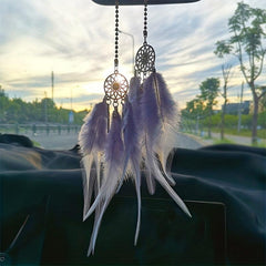Ladies Car Rear View Mirror Pendant Metal Ornaments Dream Catcher