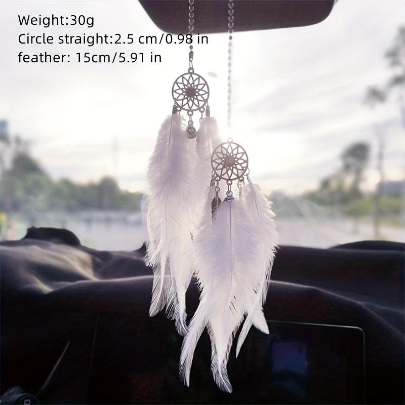 Ladies Car Rear View Mirror Pendant Metal Ornaments Dream Catcher