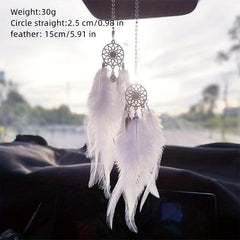 Ladies Car Rear View Mirror Pendant Metal Ornaments Dream Catcher