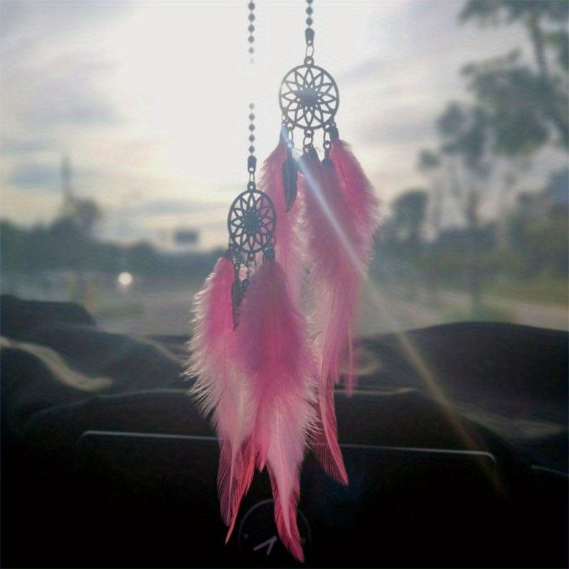 Ladies Car Rear View Mirror Pendant Metal Ornaments Dream Catcher