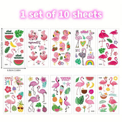 10pcs Animal Tattoo Stickers for Kids' Parties & Get Togethers
